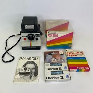 Vintage Original Polaroid SX-70 OneStep Land Camera Original Box + Manual
